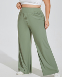 High Waist Wide Leg Women Quick Dry Sports Plus Size Yoga Pants XL-4XL