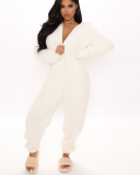 Casual Sweet Vacation Home Wear  Hoodie Jumpsuits
