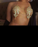 Luxury Rhinestone Bra String Sexy Jewerly Body Chain Gild Silvering
