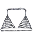 Black Rhinestone Sexy Bra T-back Jewerly Body Chain