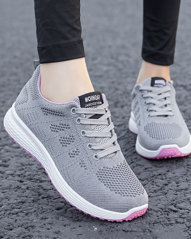 Hot Sale Soft Casual Women Sports Sneakers Black Gray Blue 36-41