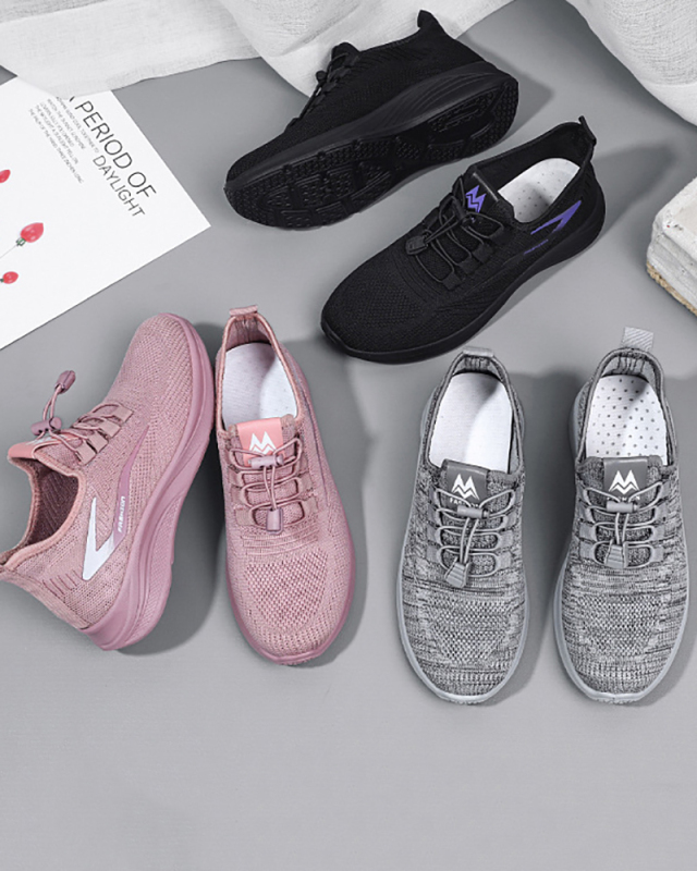 Women Fashion Breathable Casual Sport Sneakers Black Gray Pink 36-41