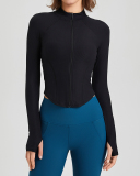 Long Sleeve Shape Casual Running Fitness Coat S-XL