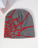 Spider Web Jacquard Knitted Hat Beanie Hat