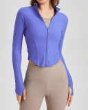 Long Sleeve Shape Casual Running Fitness Coat S-XL