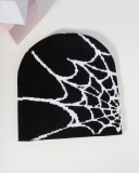 Spider Web Jacquard Knitted Hat Beanie Hat