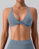 Woman V Neck Quick Dry Sports Yoga Bra S-XL