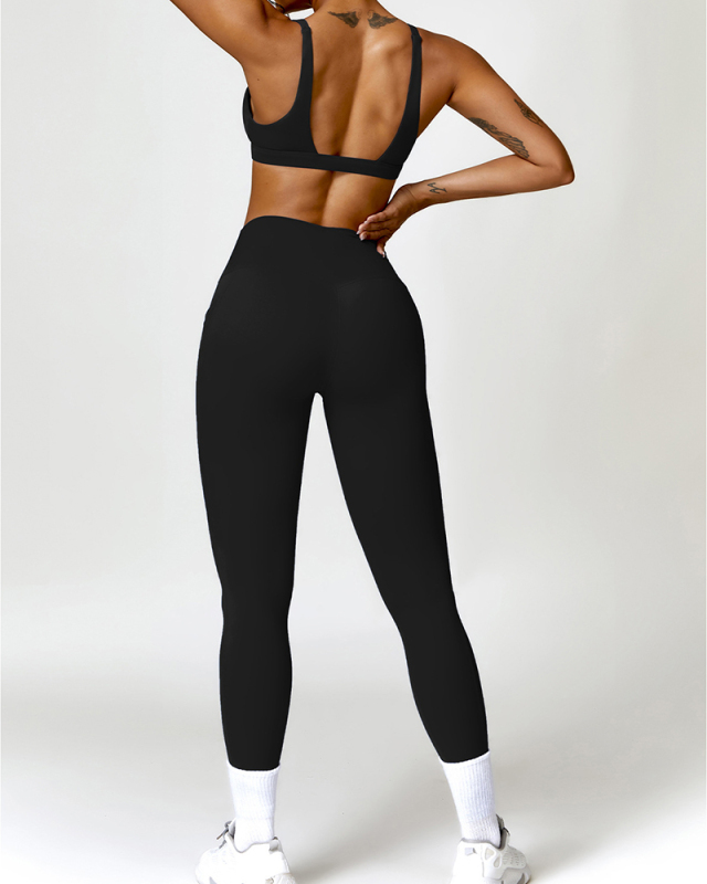 Women Quick Dry V Neck Yoga Sports Fitness Bra S-XL