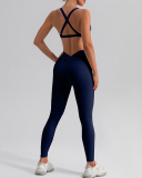 Woman V Neck Quick Dry Sports Yoga Bra S-XL