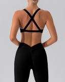 Woman V Neck Quick Dry Sports Yoga Bra S-XL