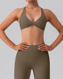 Woman V Neck Quick Dry Sports Yoga Bra S-XL