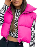 Women Solid Color Classical Sleeveless Short Jackets XS-XL