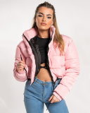 Women Popular Solid Color Long Sleeve Bread Jacket Down Cotton Jacket S-L