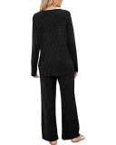 Autumn New Hot Sale Housewear Plus Size Two Piece Sets Black Red Army Green XL-5XL
