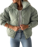 Winter New Long Sleeve Zipper Stand Collar Casual Jackets S-XL
