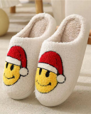 Santa Claus Print Plush Slippers indoor Warm Slipper