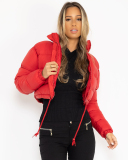 Women Popular Solid Color Long Sleeve Bread Jacket Down Cotton Jacket S-L