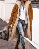 Women Elegant Long Sleeve Hoodies Fleeces Slim Winter Warm Long Coats S-2XL