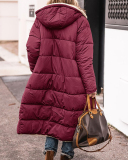 Women Elegant Long Sleeve Hoodies Fleeces Slim Winter Warm Long Coats S-2XL