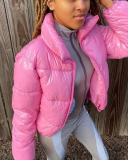 Women Long Sleeve Solid Color Bright Color Jackets S-2XL