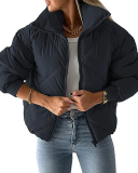 Winter New Long Sleeve Zipper Stand Collar Casual Jackets S-XL