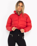 Women Popular Solid Color Long Sleeve Bread Jacket Down Cotton Jacket S-L