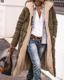 Women Elegant Long Sleeve Hoodies Fleeces Slim Winter Warm Long Coats S-2XL
