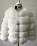 Faux Fox Fur Faux Fur Coat Women's Short Long Sleeve Fur Artificial Fur Coat S-4XL