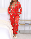 Christmas Sweater Party - Fair Isle Blue Adult Jumpsuit