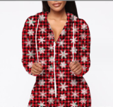 Christmas Sweater Party - Fair Isle Blue Adult Jumpsuit