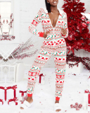 Christmas Sweater Party - Fair Isle Blue Adult Jumpsuit