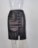 PU Fashion Girl Hot Short Skirt S-XL