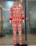 Christmas Sweater Party - Fair Isle Blue Adult Jumpsuit