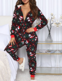Christmas Sweater Party - Fair Isle Blue Adult Jumpsuit