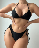 3 Piece Set Black Women Swimwear Set S-L