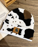 Leopard Cow Milk  Fashion Y2K Beanie