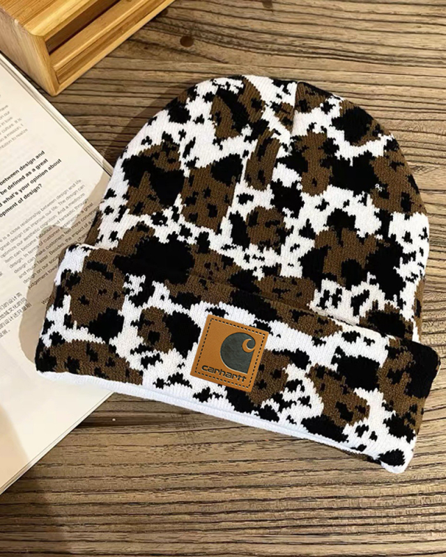 Leopard Cow Milk  Fashion Y2K Beanie