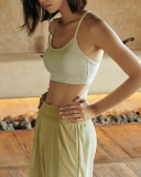Women Corfortable Solid Color Running Yoga Sports Bra Pants S-L