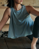 Yoga Sleeveless Solid Color Fitness Vest Beige Olive Blue S-L