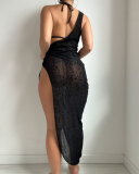 3 Piece Set Black Women Swimwear Set S-L