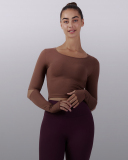 Hole Elbow Long Sleeve Fitness Yoga Top S-L