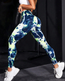 New Color Hot Sale Tie-dye Yoga High Waist Pants S-L