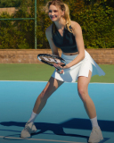 Women Hot Lined Pocket Fitness Tennis Skirts S-L