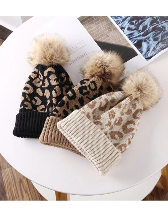 Unisex Leopard Cute Hat Beanie