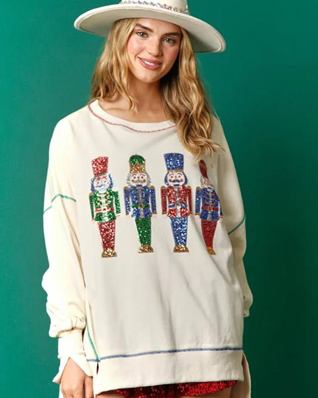 Cute Girl Wholesale Women Fashion Sequin Hoodies