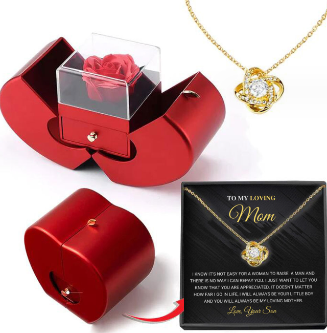 Four-leaf clover necklace women hollowed out light luxury niche mother's day gift