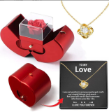Four-leaf clover necklace women hollowed out light luxury niche mother's day gift