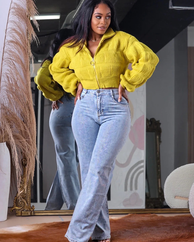 Short Style Women Sweater Tops S-XL