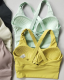 Women Cirss Cross Solid Color Sports Yoga Bra S-XL