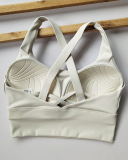 Women Cirss Cross Solid Color Sports Yoga Bra S-XL